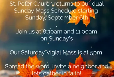 Mass Schedule Sept